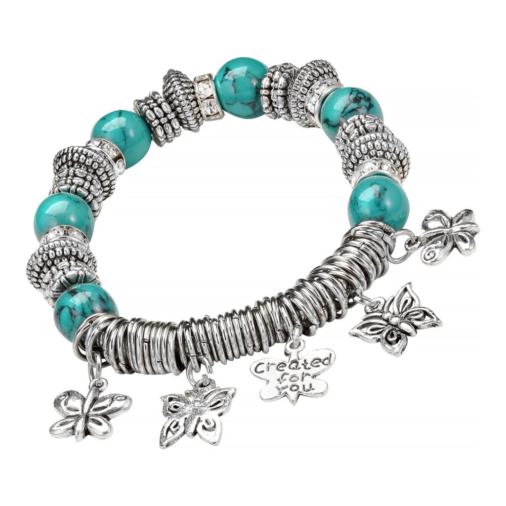 Reinweisser Freisteller Modeschmuck Armband Silberkette