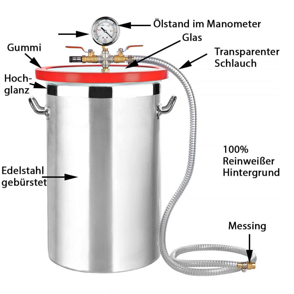 Hochglanz Edelstahltopf Produktfotografie