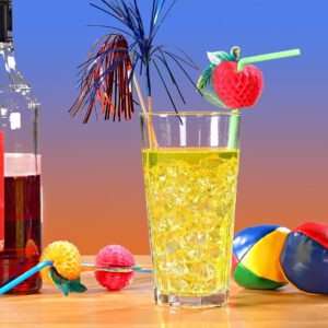 Glasfoto dekoriert als Cocktail mit Urlaubsfeeling
