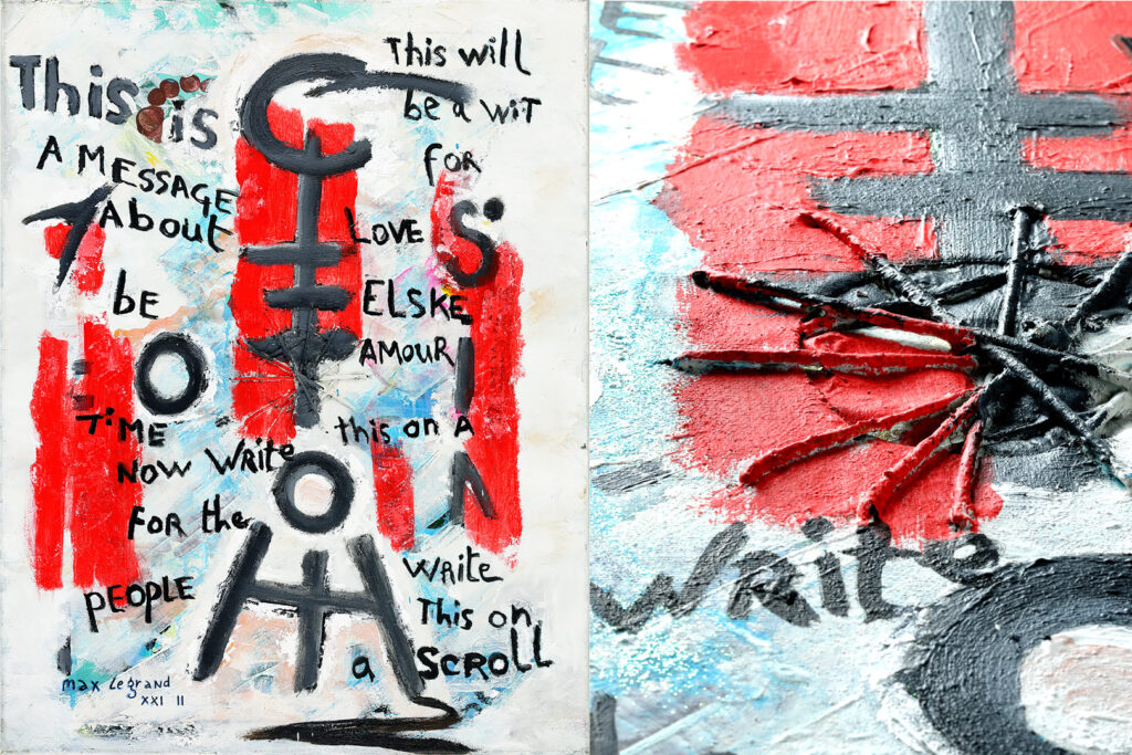 Reprofotografie und Nahaufnahme von Ölmalerei