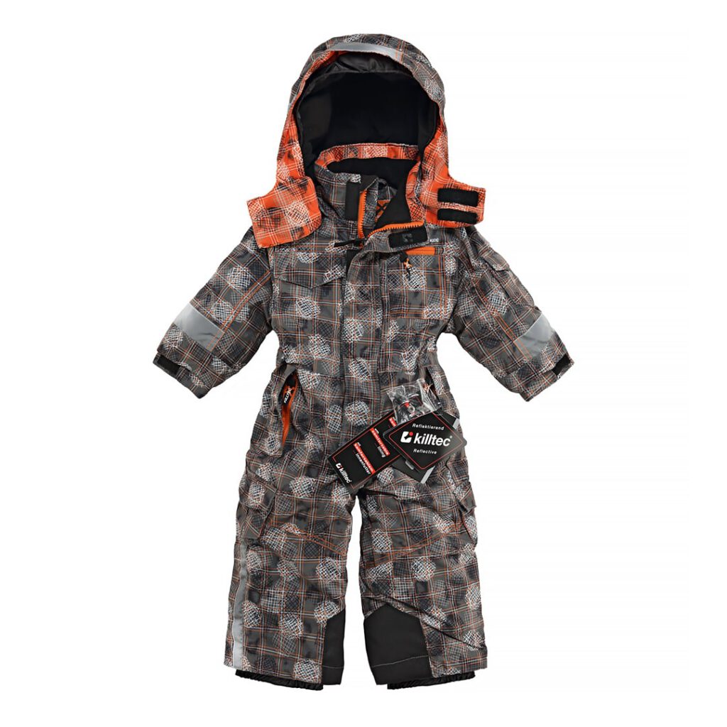 AUfgepolsterte Kinder Skianzug gelegt