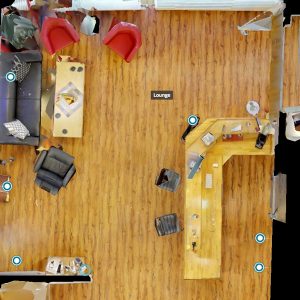 Hubschrauber Perspektive einer Wohnung